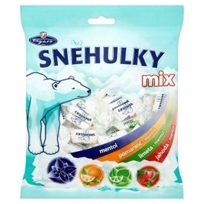 Snehulky Mix caramels - menthol with fruit flavour