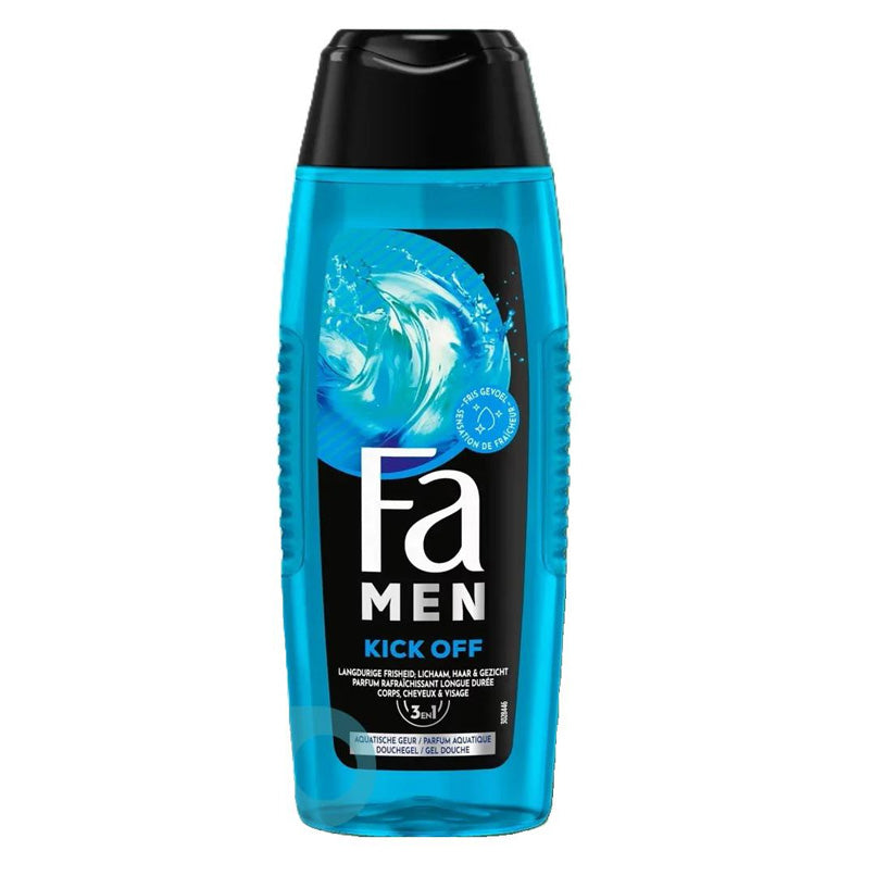 FA Men 3-in-1 Shower Gel (Body, Face, Hair) - Kick Off - 250 ml