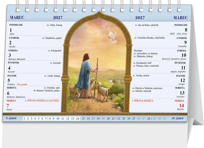 Katolicky calendar table SK 2027