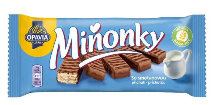 Minonky - wafers with cream filling in milk chocolate - smet