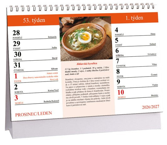 Dobrou Chut 2027 table calendar (stolni kalendar CZ)