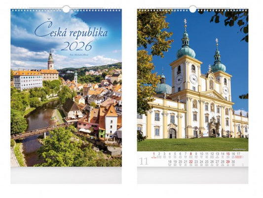 Ceska republika 2026 wall monthly calendar