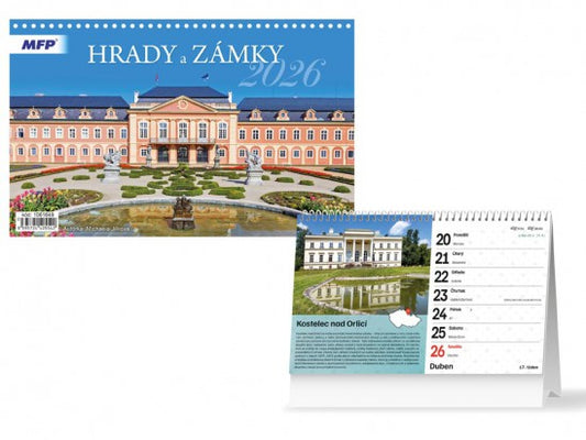 Hrady a zamky 2026 table calendar (stolni kalendar CZ)