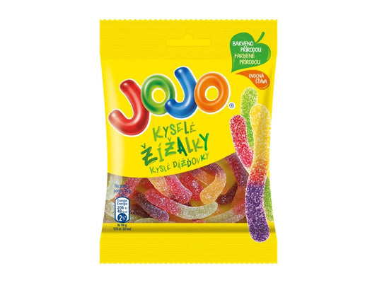 Jojo sour jelly candy worms 80g (Zizalky)
