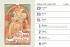Mucha 2026 table calendar (stolni kalendar CZ)