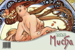 Mucha 2026 table calendar (stolni kalendar CZ)