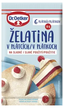 Gelatin sheets (Zelatina v platcich) Dr. Oetker