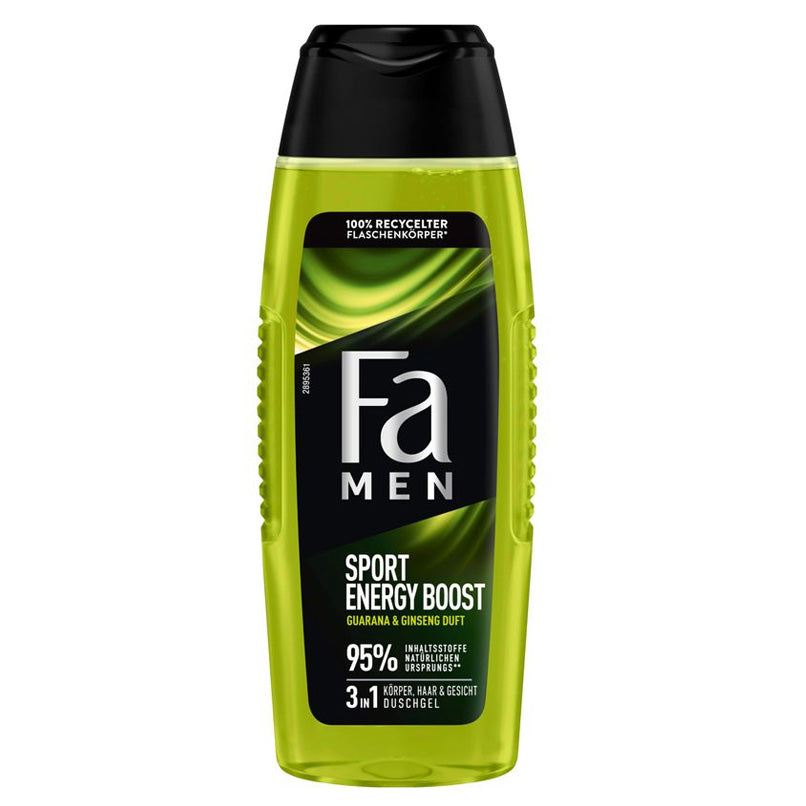 FA Men 3-in-1 Shower Gel (Body, Face, Hair) - Sport Energy Boost - 250 ml