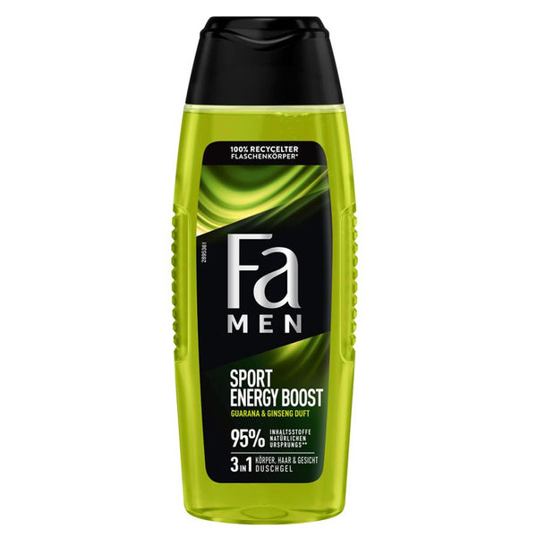FA Men 3-in-1 Shower Gel (Body, Face, Hair) - Sport Energy Boost - 250 ml