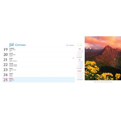 Vysoke Tatry table calendar SK 2027