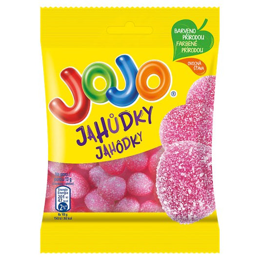 Jojo strawberry candy balls 80 g (Jahudky)