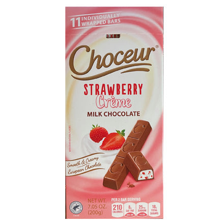Chocolate Choceur Strawberry Creme Milk Chocolate - 11 bars