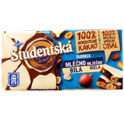 Studentska Chocolate Duomix Milk & White 170g