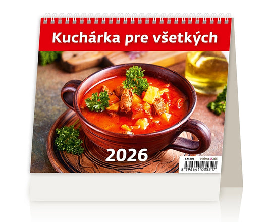 Kucharka pre vsetkych table calendar SK
