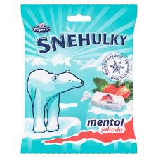Snehulky Menthol caramels - strawberry