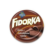 Fidorka dark with chocolate filling - brown