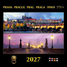 Praha Wall Calendar 2027 33,5 × 32,5 cm