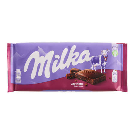 Milka Zartherb Alpine Dark Chocolate with Extra Cocoa 90g