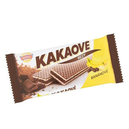 Cocoa wafers with banana filing (kakaove rezy bananove)
