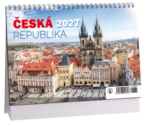 Ceska Republika 2027 table calendar (stolni kalendar CZ)