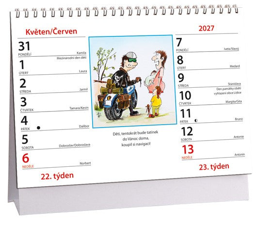 Humor Koreni Zivota 2027 table calendar (stolni kalendar CZ)