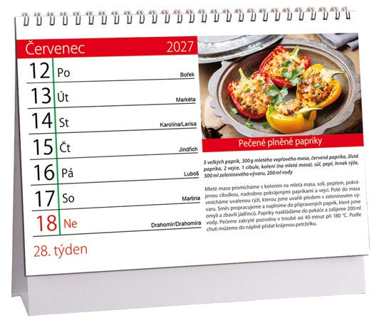 Varime a Peceme Doma 2027 table calendar (stolni kalendar CZ)