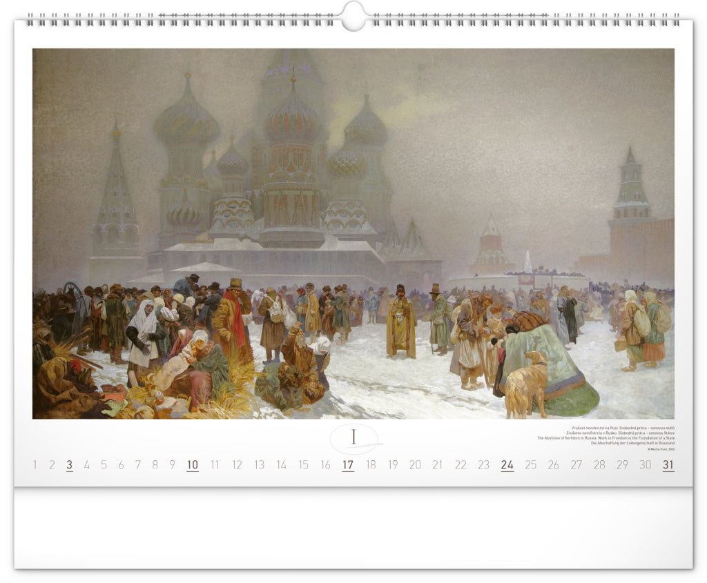 Slovanska Epopej - The Slav Epic – Alphonse Mucha 2027 Wall calendar, 48 x 33 cm