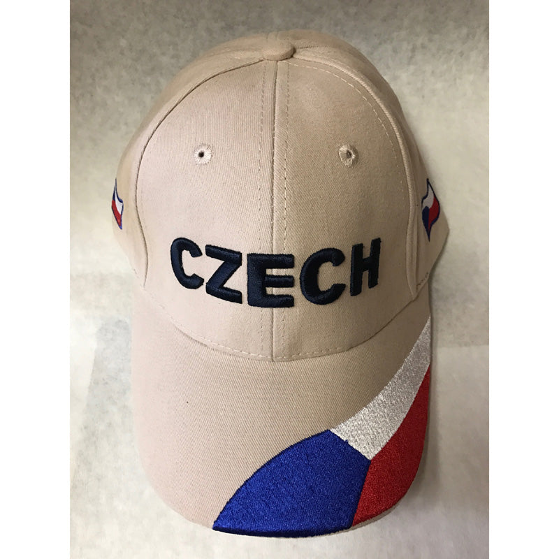 Baseball hat Czech with flag - Beige