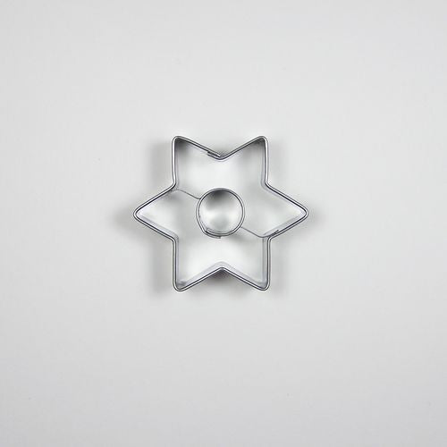 Cookie cutter - Star with middle circle (small) (Vykrajovacka hvezda se stredem mala)