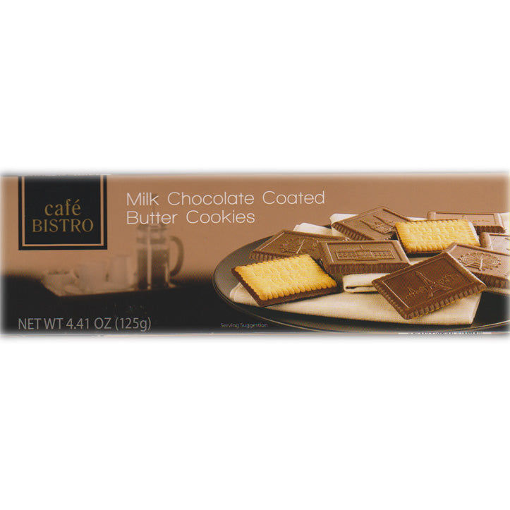 Milk chocolate coated butter cookies