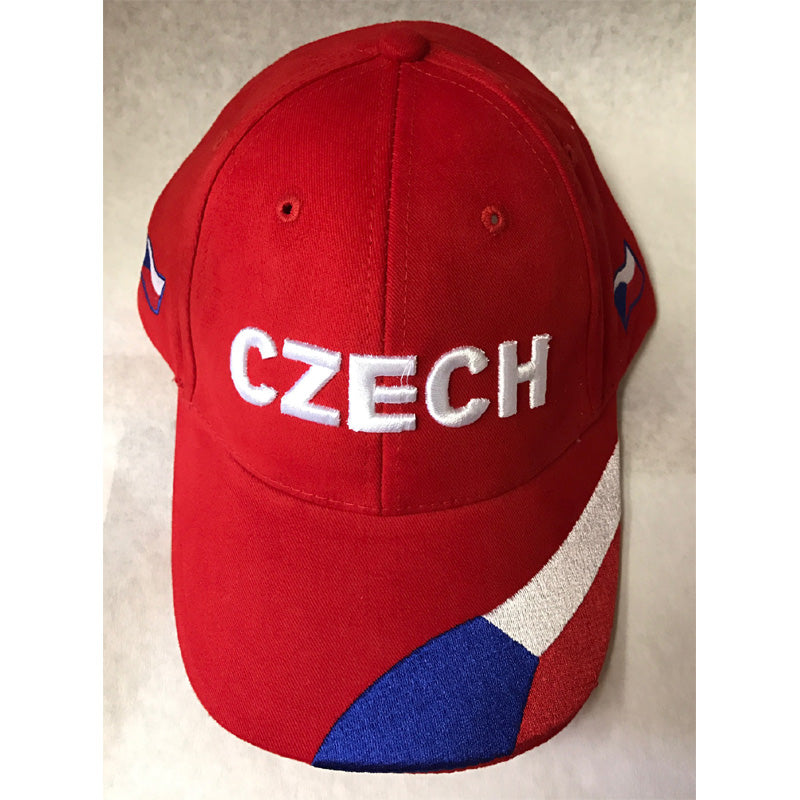 Baseball hat Czech - Red with flag