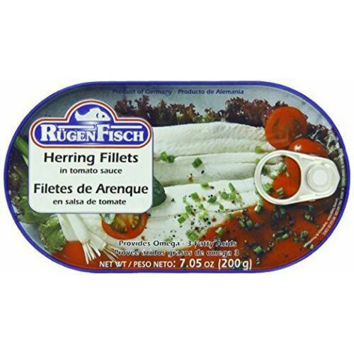 Herring fillets in tomato sauce