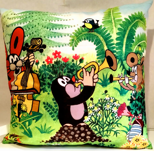 Pillow Little Mole - Musician (Krtek muzikant)