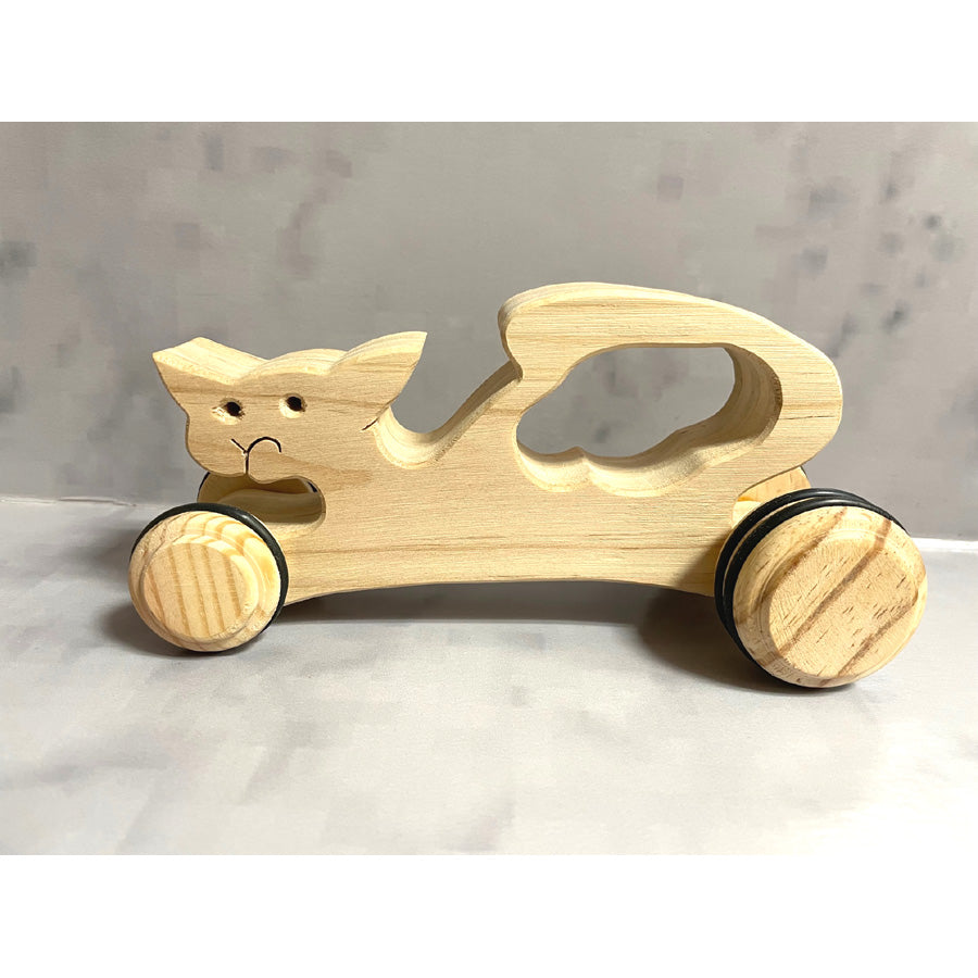 Cat on wheels with handle