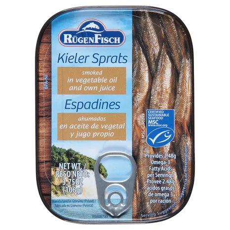 Kieler Sprats smoked Rugen Fisch
