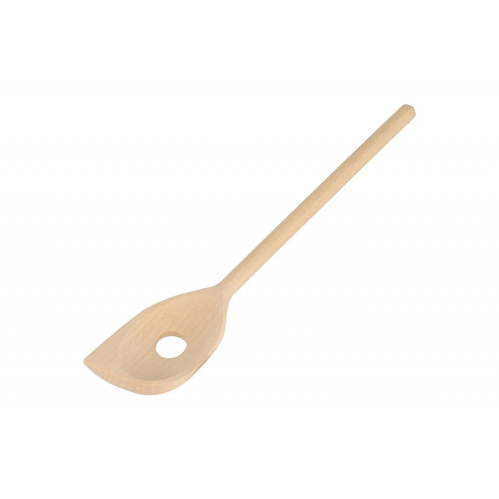 Wooden Mixing Spoon with Hole 28cm