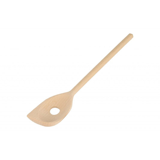 Wooden Mixing Spoon with Hole 28cm