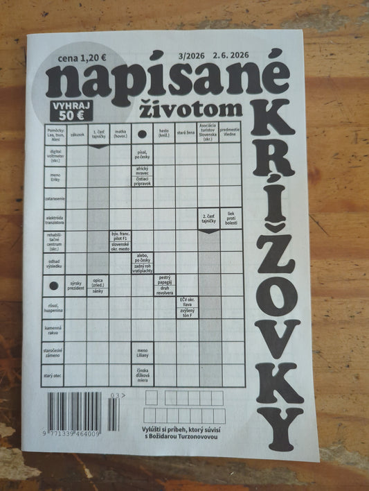 Napsané křížovky 3/2026
