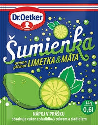 Effervescent powder drink (sumienka) - lime & mint