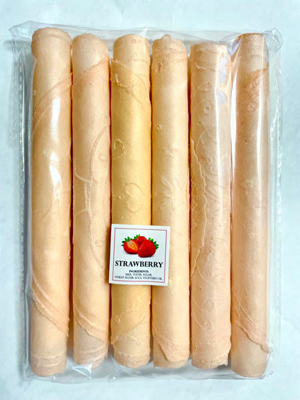 Christmas rolls (trubicky) strawberry 6pcs