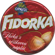 Fidorka hazelnut in dark chocolate - red
