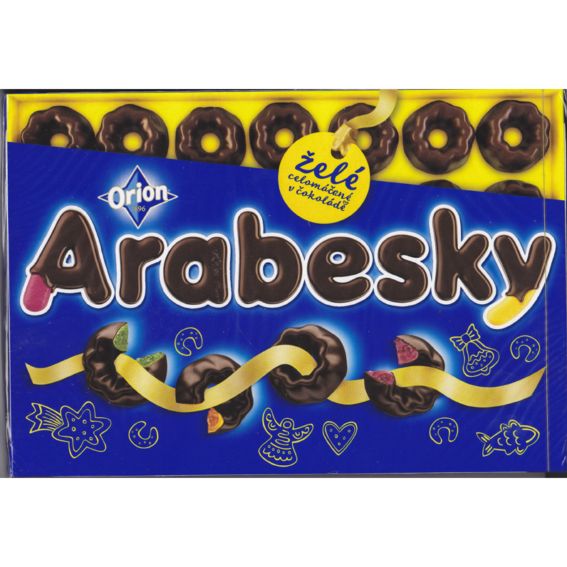 Arabesky jelly candy in dark chocolate