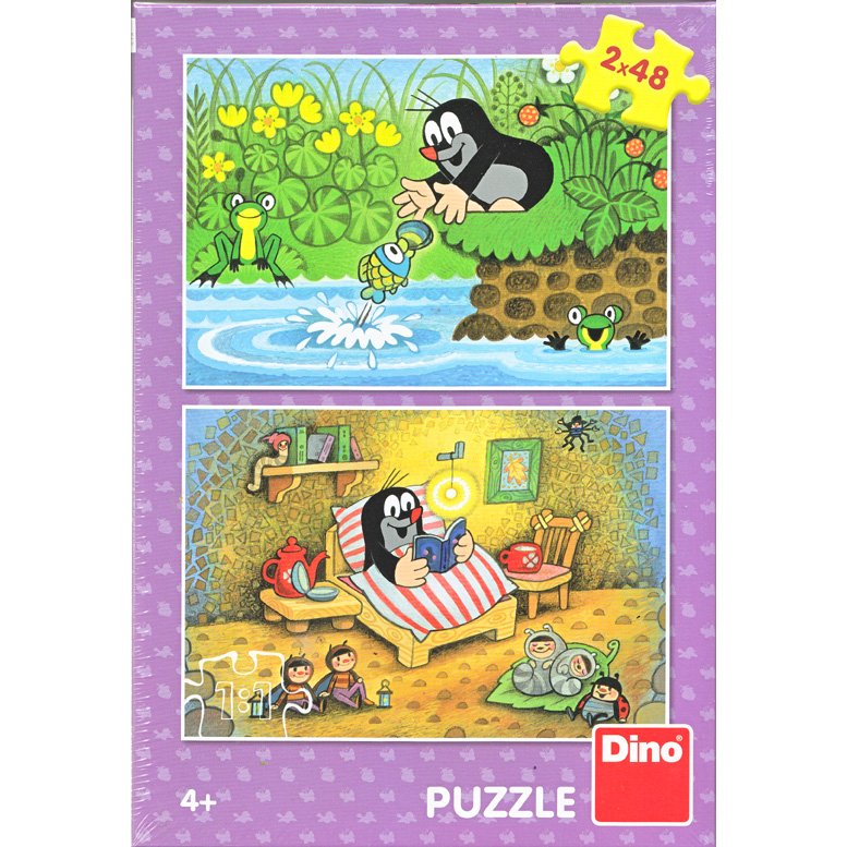 Puzzle Little Mole 2x48pcs Purple