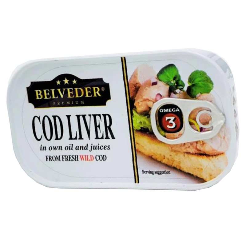 Cod fish livers Belveder 121g Icelandic
