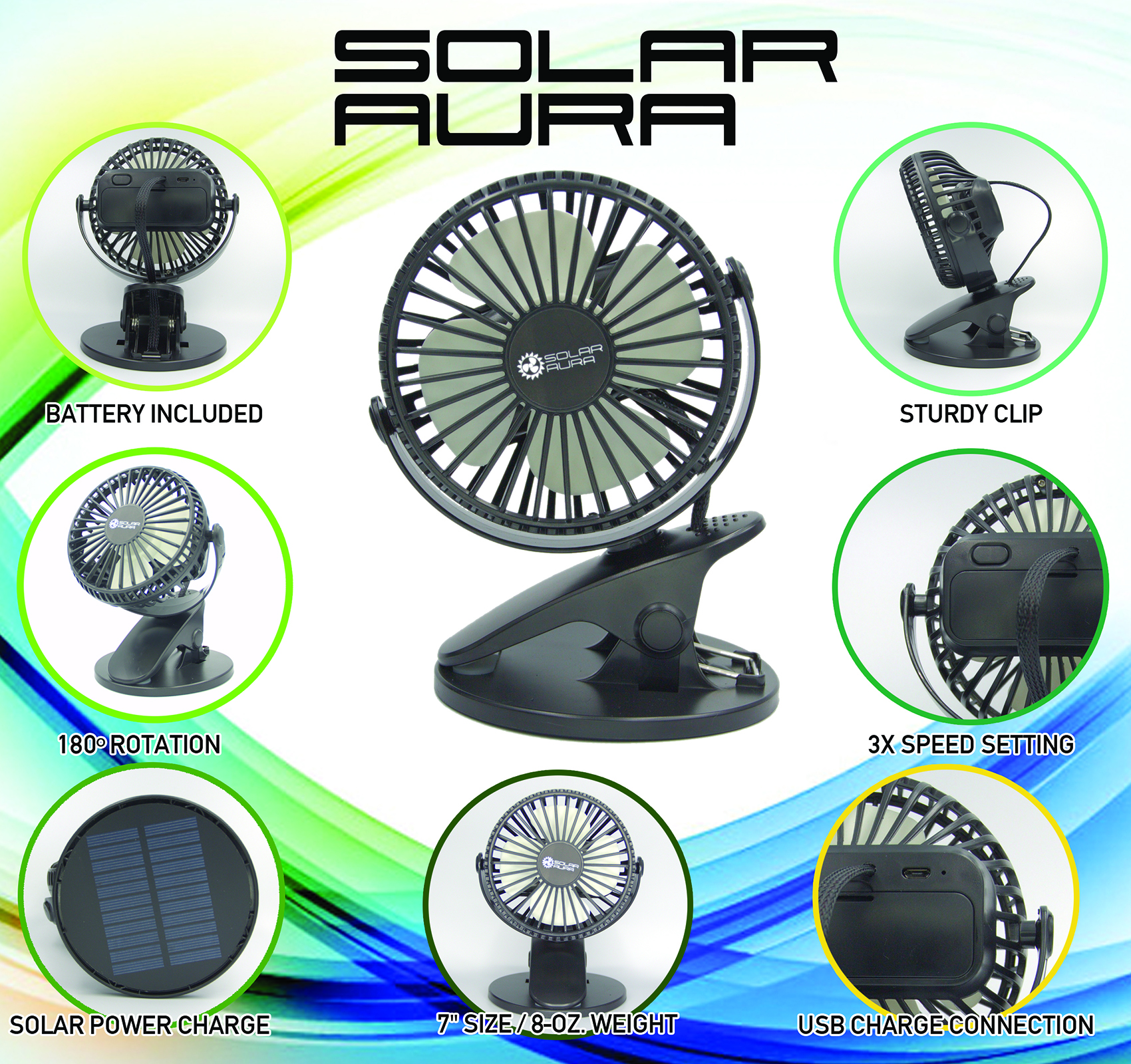 Solar Aura Fan - Czech Invention