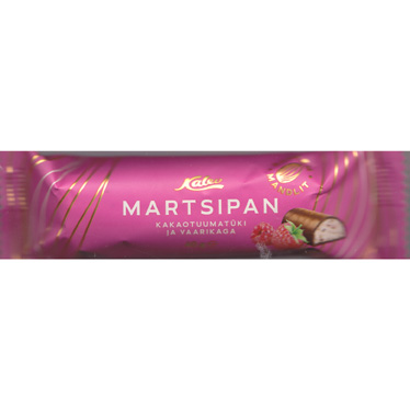 Marzipan bar with raspberries and cocoa nibs