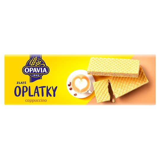Golden wafers cappuccino
