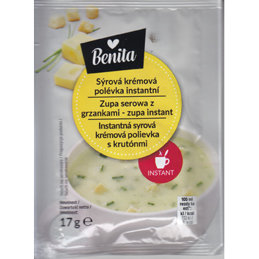 Soup - cheese instant to the cup Benita 18g